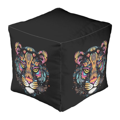 Tiger Head  Pouf