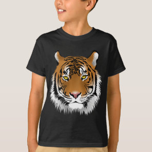 Tiger Head Print Design T-Shirt