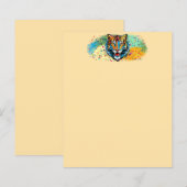 Tiger Head Rainbow colors paint stains (Front/Back)