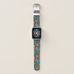 Tiger Head Rainbow colors paint stains Apple Watch Band