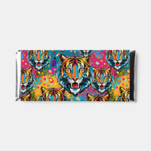 Tiger Head Rainbow colors paint stains Hershey Bar Favors