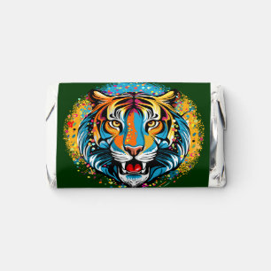 Tiger Head Rainbow colors paint stains Hershey's Miniatures