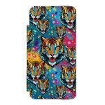 Tiger Head Rainbow colors paint stains iPhone SE/5/5s Wallet Case