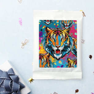 Tiger Head Rainbow colors paint stains Margarita Drink Mix