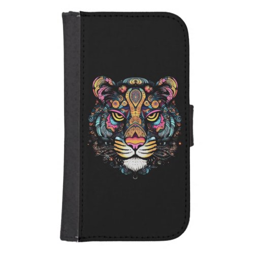 Tiger Head  Galaxy S4 Wallet Case