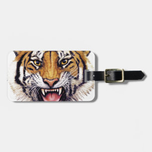 Tiger Head snarling.jpg Luggage Tag