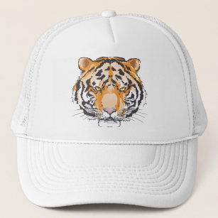 Tiger Head Trucker Hat