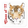 Tiger Head Watercolor Animal Custom Text  Square Sticker