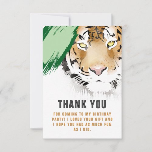 Tiger Head Watercolor Birthday 