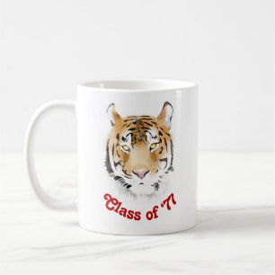 Tiger Head Watercolor Class Reunion Party Coffee Mug