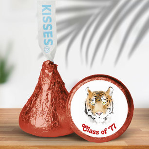 Tiger Head Watercolor Class Reunion Party Hershey®'s Kisses®