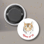 Tiger Head Watercolor Class Reunion Party Magnet<br><div class="desc">Tiger Head Watercolor Class Reunion Party magnet. You can customize or erase the text.</div>