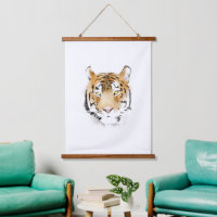 Tiger Head Watercolor Drawing Wild Cat