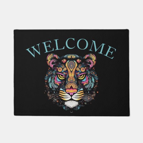 Tiger Head Welcome Doormat