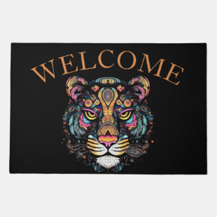 Tiger Head Welcome Doormat