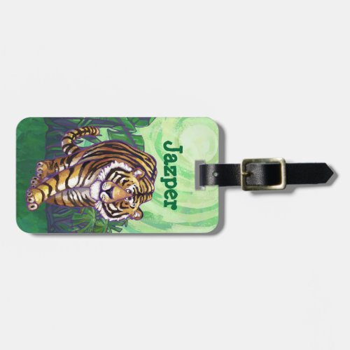 Tiger Heads and Tails Personalized Luggage Tag