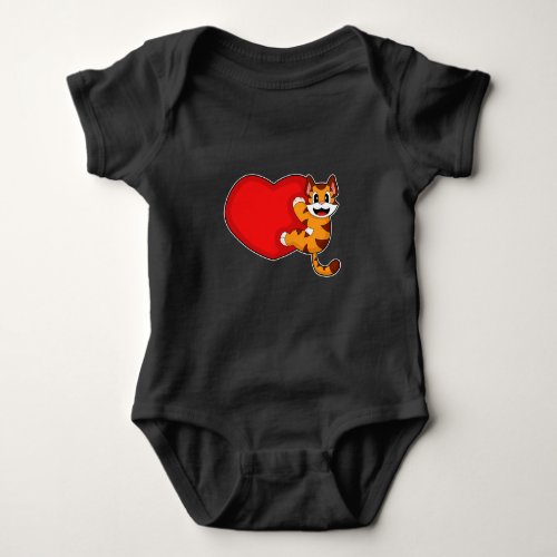 Tiger Heart Baby Bodysuit