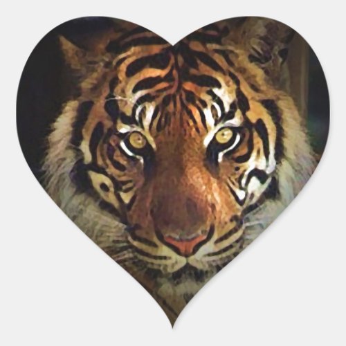 Tiger Heart Sticker