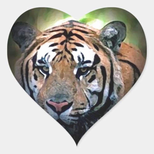 Tiger Heart Sticker