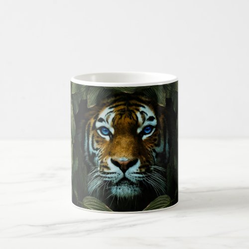Tiger hiding  coffee mug