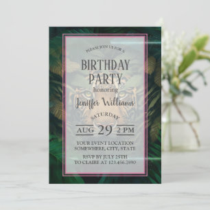 Tiger hiding in Foliage Invitation