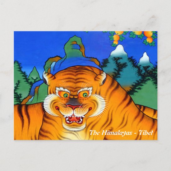 Tiger, Himalayas, jungle Nepal / Tibet Postcard