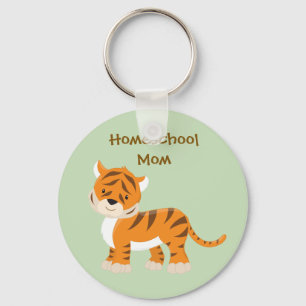 Tiger Homeschool Mom Keychain