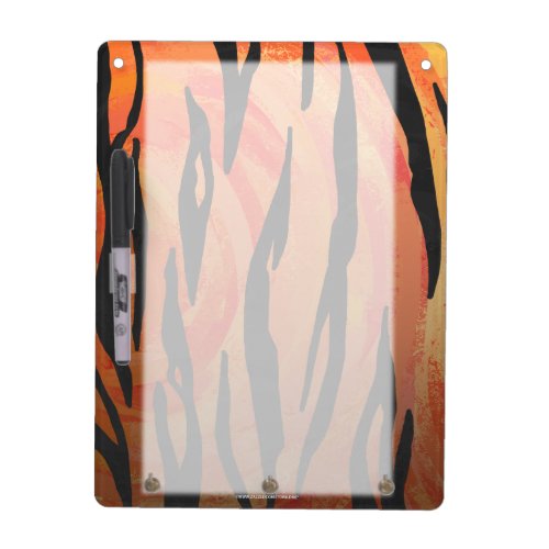 Tiger Hot orange and Black Print Dry Erase Board