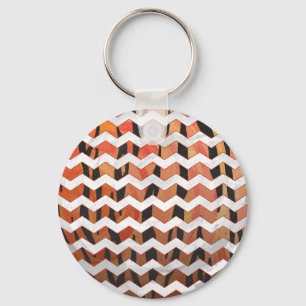 Tiger Hot orange and Black Print Keychain