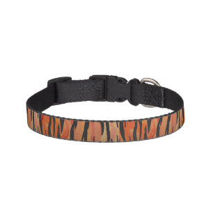 Tiger Hot orange and Black Print Pet Collar