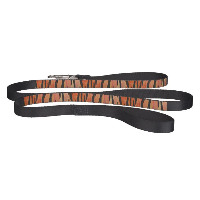 Tiger Hot orange and Black Print Pet Leash (Full)
