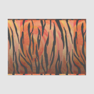 Tiger Hot orange and Black Print Tissue Paper