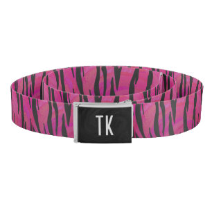 Tiger Hot Pink and Black Print Belt
