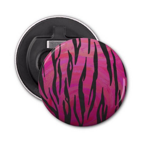 Tiger Hot Pink and Black Print Bottle Opener