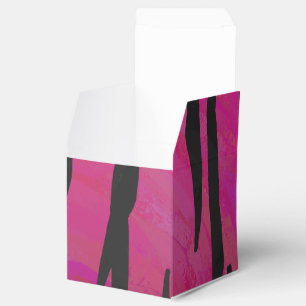 Tiger Hot Pink and Black Print Favor Boxes