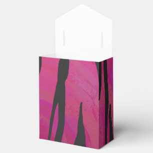 Tiger Hot Pink and Black Print Favor Boxes