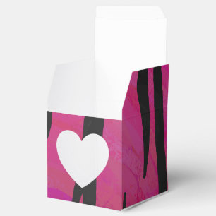 Tiger Hot Pink and Black Print Favor Boxes