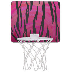 Tiger Hot Pink and Black Print Mini Basketball Hoop