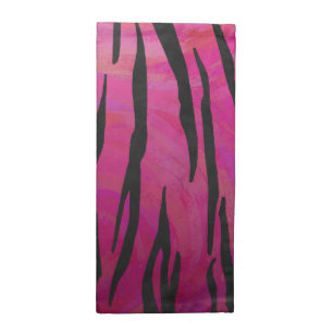 Tiger Hot Pink and Black Print Napkin