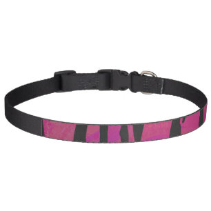 Tiger Hot Pink and Black Print Pet Collar