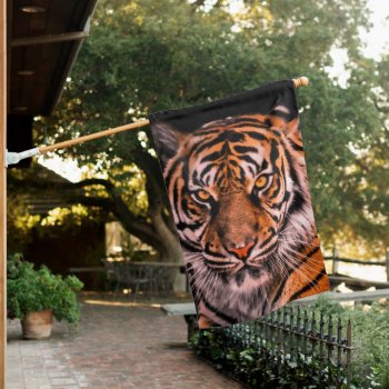 Tiger House Flag by MarblesPictures at Zazzle