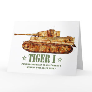 Tiger I World War Two German Heavy Tank Panzer WW2 Thank You Card