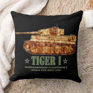 Tiger I World War Two German Heavy Tank Panzer WW2 Throw Pillow