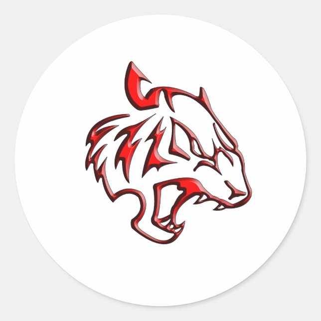Tiger Icon Classic Round Sticker (Front)