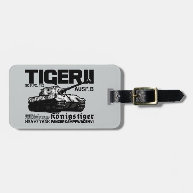 Tiger II Luggage Tag (Front Horizontal)