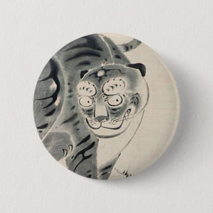 Tiger Illustration by Ito Jakuchu Button