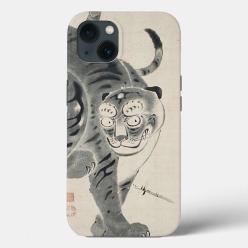 Tiger Illustration by Ito Jakuchu iPhone 13 Case