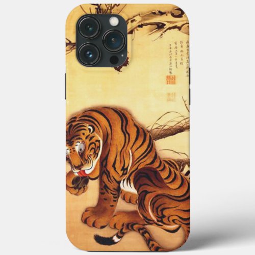 Tiger Illustration by Ito Jakuchu iPhone 13 Pro Max Case