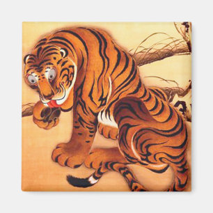 Tiger Illustration by Ito Jakuchu Magnet