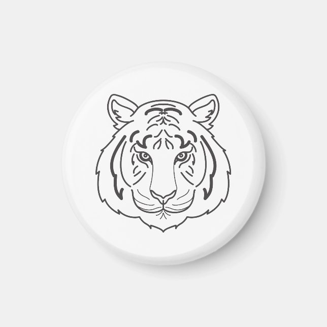 Tiger Illustration Magnet (Front)